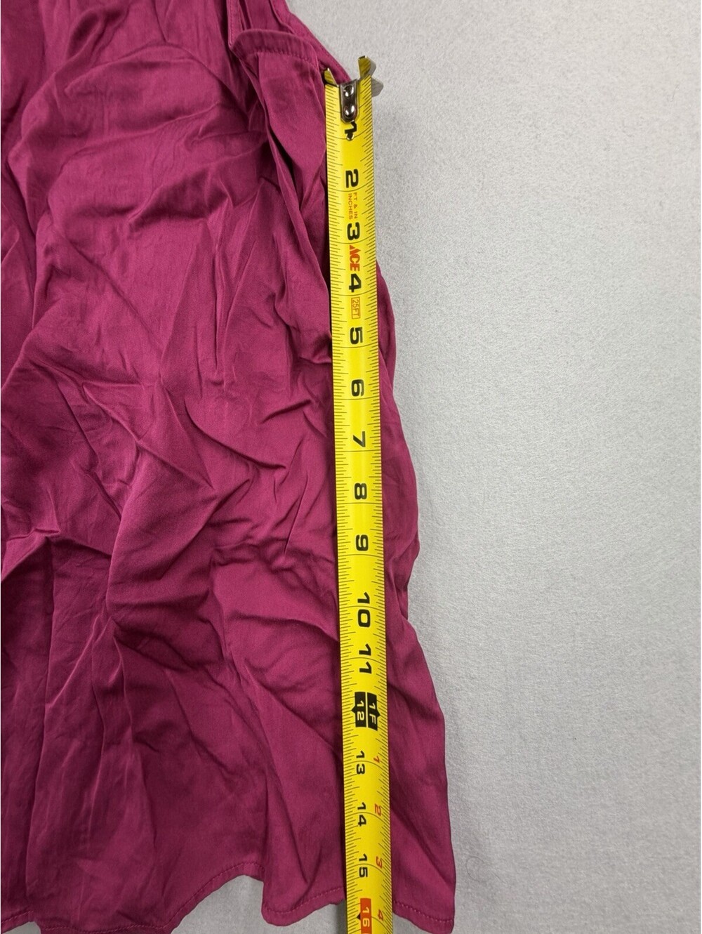 Talbots Woman Tank Top‎ 24W Pink Magenta Pleated Neck Stretch Satin Blouse Plus - Picture 5 of 7
